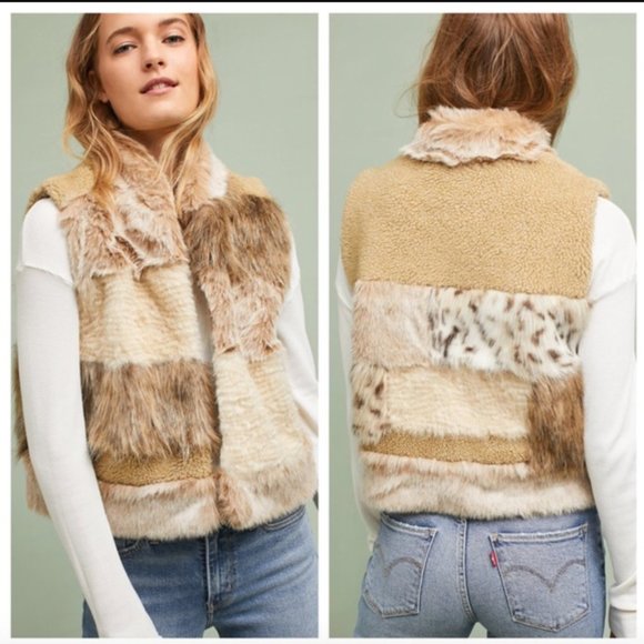 Anthropologie Jackets & Blazers - Anthropologie Marlena Mixed Fur Vest - Waistcoat